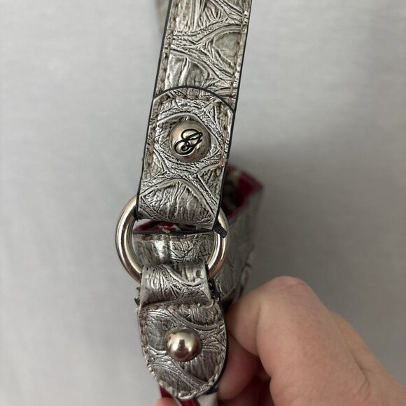 Genna De Rossi Faux Leather Snakeskin Metallic Gray Pink Boho Metal Punk Retro - Picture 15 of 16